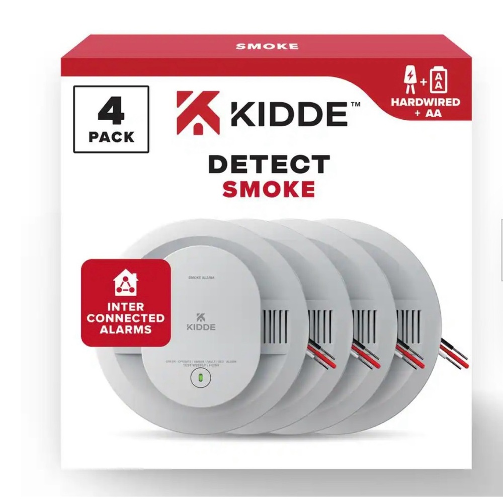 Kidde Smoke Detector 4-Pack - White